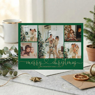 Herz Schrift Gold Grün Frohe Weihnachten 5 Foto