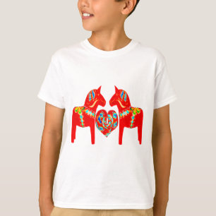 Herz Schwede Dala Pferdw T-Shirt