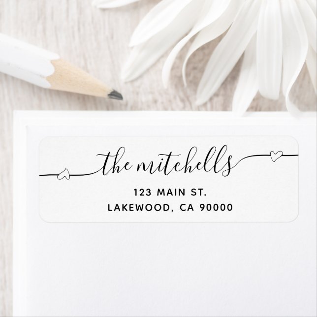 Herz-Script-Kalligrafie Modernes Label (Insitu)