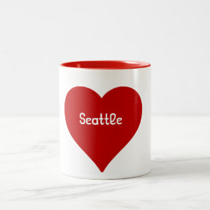 Herz-Seattle-Tasse Zweifarbige Tasse