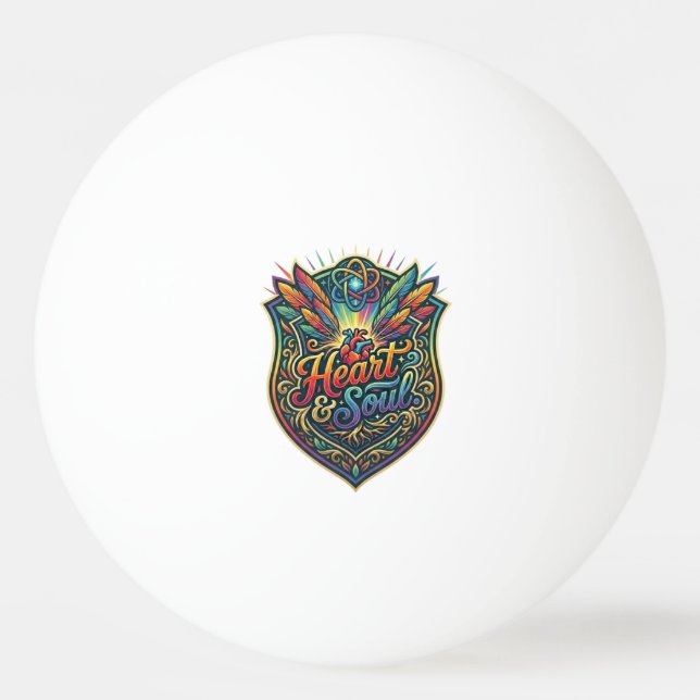 Herz & Seele. Tischtennisball (Vorderseite)