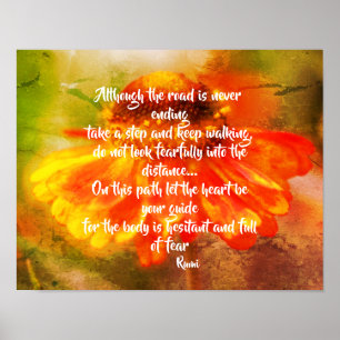 Herz sei Ihr Guide Zinnia Inspiration Zitat Poster