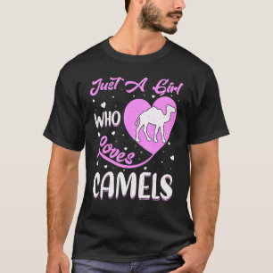 Herz Shape Camel Nur ein Mädchen, das Kamele Liebe T-Shirt