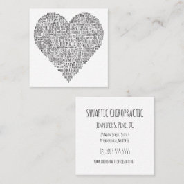 Herz-Shaped Chiropractic Word Collage Quadratische Visitenkarte
