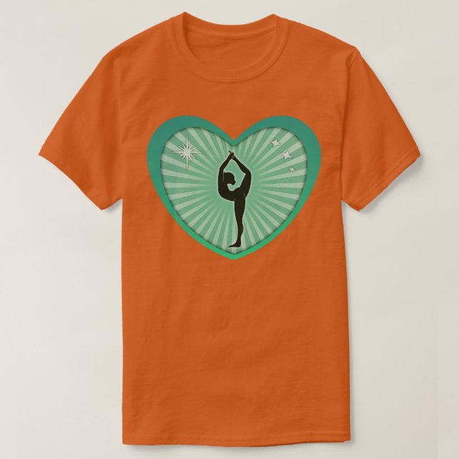 Herz-Shaped Stretch Yoga Pose 1 T-Shirt (Design vorne)