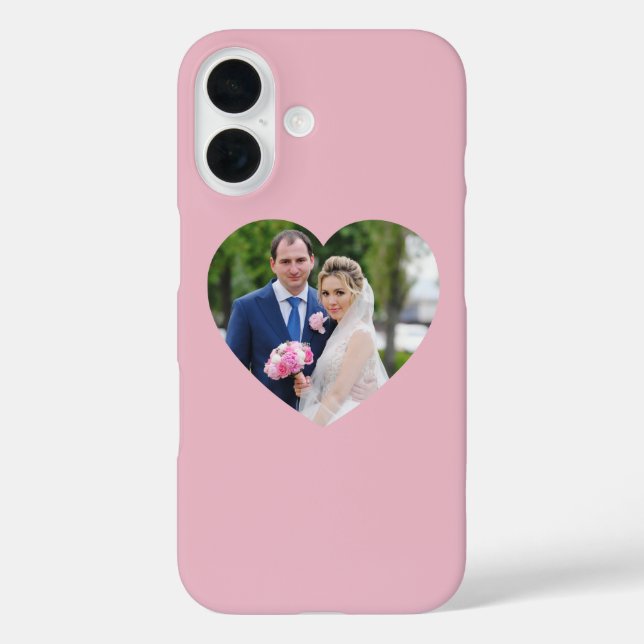 Herz-Shaped Wedding Foto Pink Case-Mate iPhone Hülle (Rückseite)