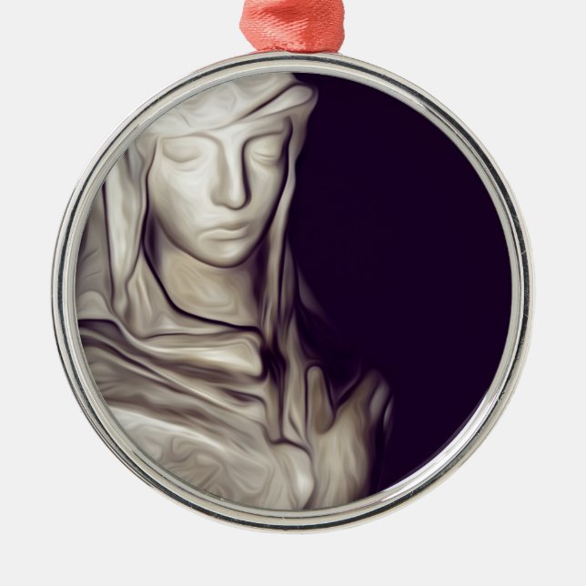 Herz Silbernes Ornament (Vorne)