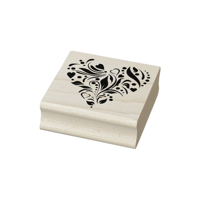 Herz Silhouette Kunst Briefmarke Gummistempel (Stempel)