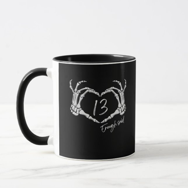 Herz Skeleton Hand Classic Tasse (Links)