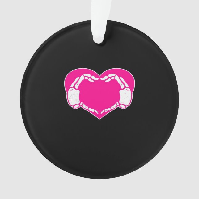 Herz Skeleton Hände Gothic Valentine Classic Ornament (Vorderseite)