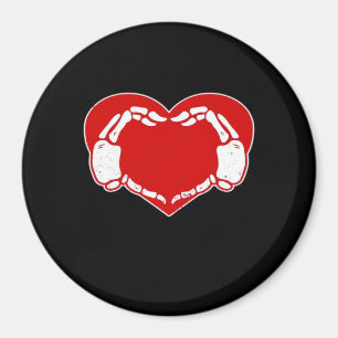 Herz Skeleton Hände Gothic Valentine Red Classic Magnet