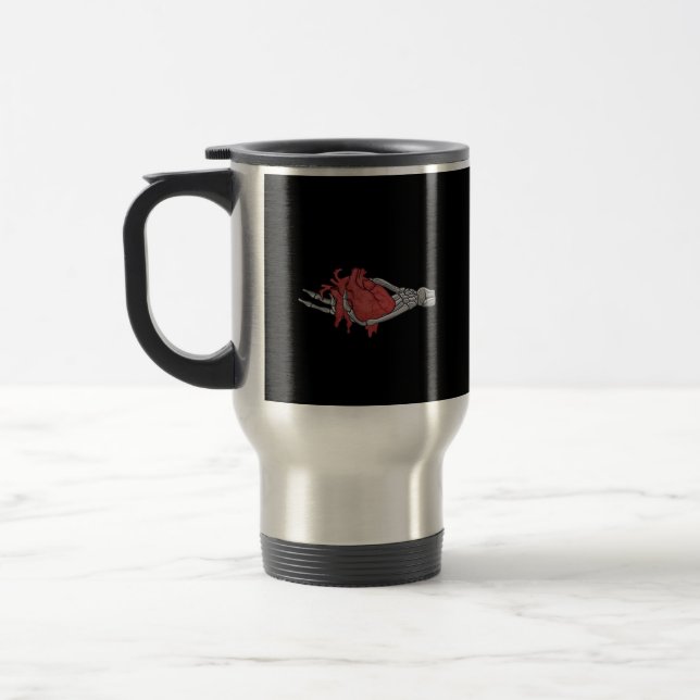 Herz Skeleton Hands Reisebecher (Links)