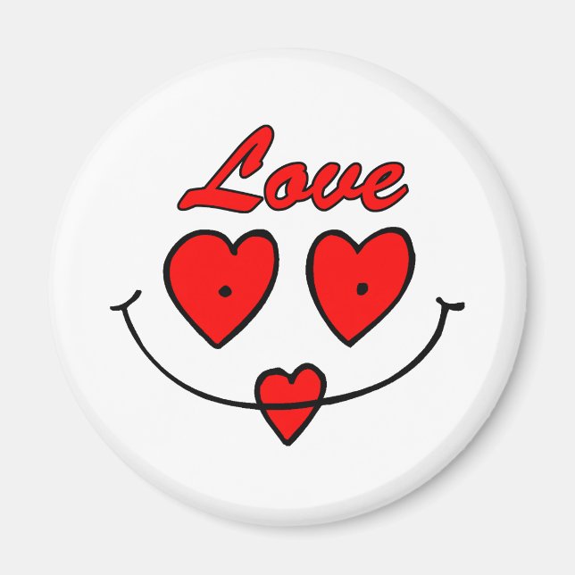 Herz-Smiley Magnet (Vorne)