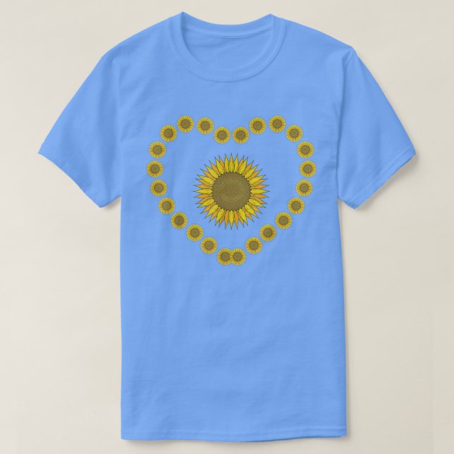 Herz Sonnenblume Ästhetisch Gelbe Blume Liebe Sunf T-Shirt (Design vorne)