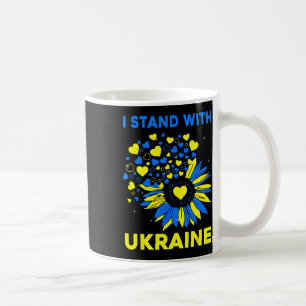 Herz Sonnenblume Ich stehe mit der Ukraine Kaffeetasse