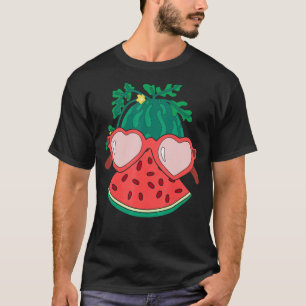 Herz Sonnenbrille Tropisches Obst Exotisches Coole T-Shirt