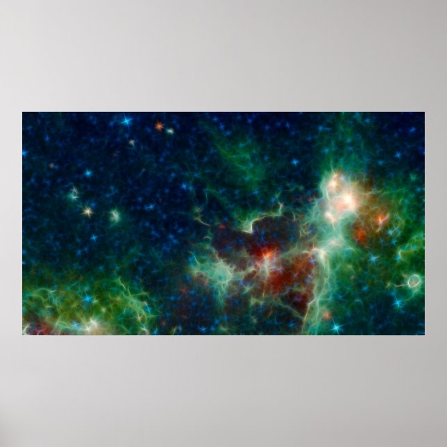 Herz-Soul-Nebel-Fraktal Poster (Vorne)