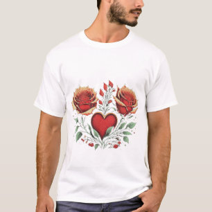 " 🌹 Herz Special Moment Design Style - 💐 💐 💐" T-Shirt