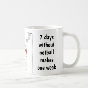 Herz-Spieler-Positionenlustiges Netball-Zitat Tasse