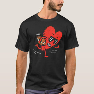 Herz spielt American Football Valentinstag Spo T-Shirt