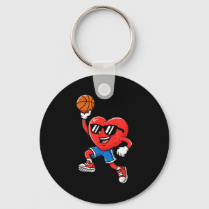 Herz spielt Basketball Valentinstag für jugendlich Schlüsselanhänger