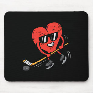 Herz spielt Eishockey Valentinstag Liebe Sport Mousepad