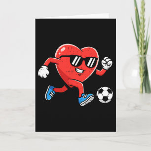 Herz spielt Valentinstag Fußball für jugendliche J Karte