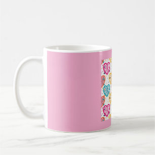 Herz Spinnennetz Farbige Halloween-Muster Kaffeetasse