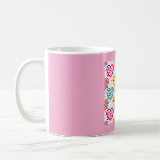 Herz Spinnennetz Farbige Halloween-Muster Kaffeetasse
