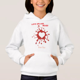 Herz-Splash-Art – Kreatives Liebesausdruck-Design Hoodie
