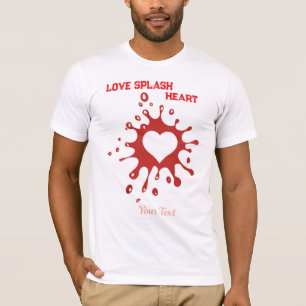 Herz-Splash-Art – Kreatives Liebesausdruck-Design T-Shirt