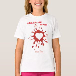 Herz-Splash-Art – Kreatives Liebesausdruck-Design T-Shirt