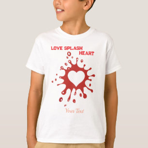 Herz-Splash-Art – Kreatives Liebesausdruck-Design T-Shirt