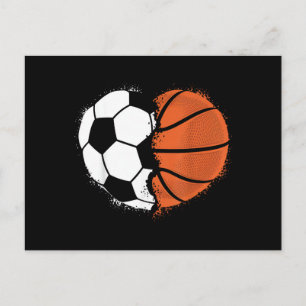 Herz Sport Fußball Basketball Ball Liebhaber Valen Feiertagspostkarte