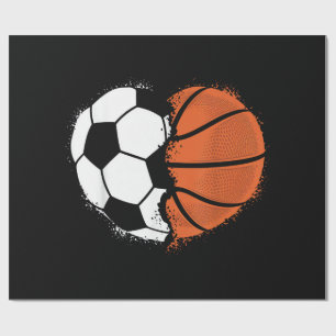 Herz Sport Fußball Basketball Ball Liebhaber Valen Geschenkpapier