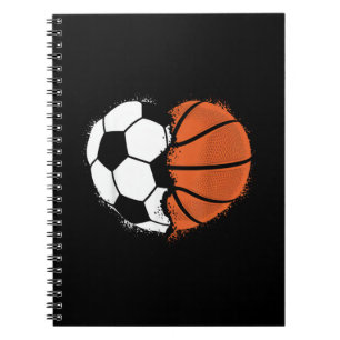 Herz Sport Fußball Basketball Ball Liebhaber Valen Notizblock