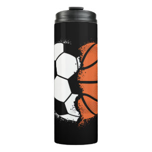 Herz Sport Fußball Basketball Ball Liebhaber Valen Thermosbecher
