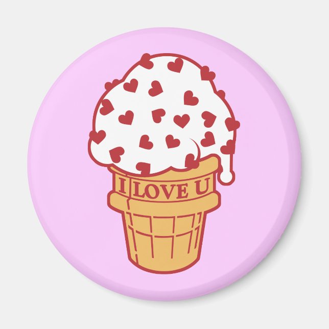 Herz Sprinkle Ice Cone Magnet (Vorne)