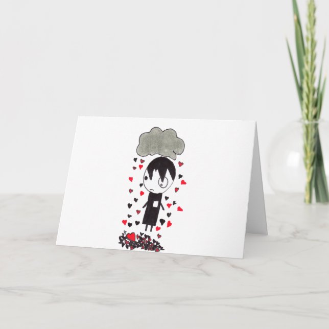 Herz-Stapel Feiertagskarte (Vorderseite)