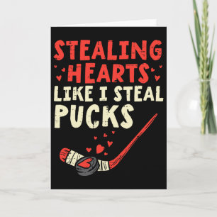 Herz stehlen wie ich Pucks stehle Valentinstag H Karte