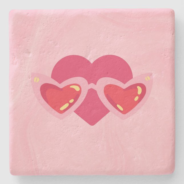 Herz Steinuntersetzer (Vorderseite)