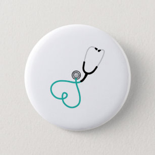 Herz-Stethoskop Button