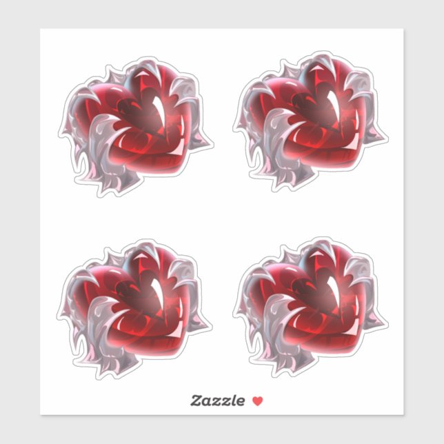 Herz-Sticker Aufkleber (Blatt)