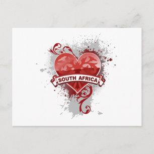 Herz Südafrika Postkarte