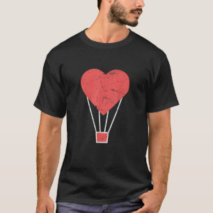 Herz  Süßer Heißluftballon T-Shirt