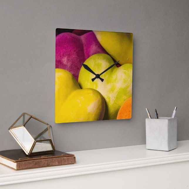 Herz, süßes Herz... Quadratische Wanduhr (Büro)