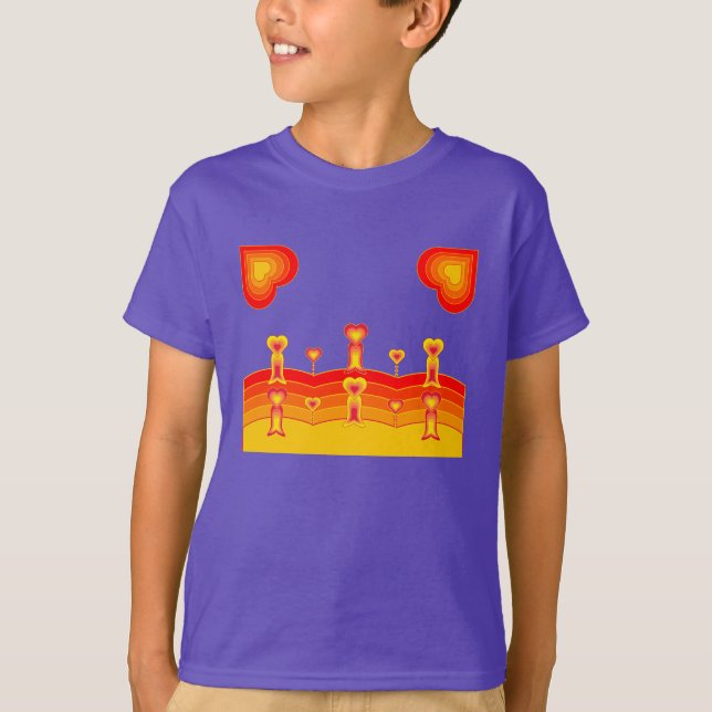 Herz-Szene Kinder T-Shirt (Vorderseite)