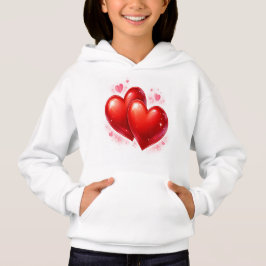 Herz-T-Shirt für Kinder, Mädchenmode Hoodie