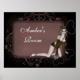 Herz-Tag-Elf-Design - individuell anpassbare Fanta Poster