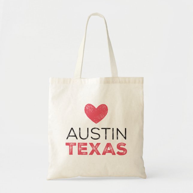 Herz-Tasche Austins Texas Tragetasche (Vorne)